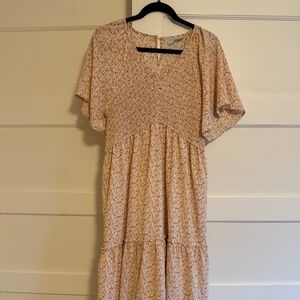 Hayden Summer Dress with flutter sleeves: size L